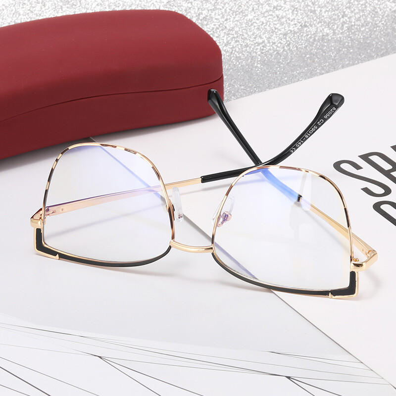 New Women's Metal Anti Blue Ray Computer Glasses Myopia Glasses Optical Frames