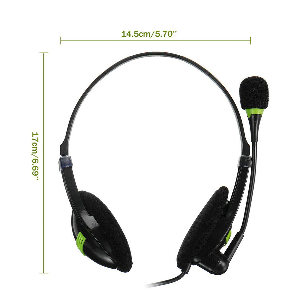 [In Stock]Original USB/3.5mm Headset with Microphone Noise Cancelling Computer PC Headset Lightweight Wired Headphones for PC /Laptop/Mac/ School/Kids Earphones with Mic Over-Ear Headphones with Noise Canceling Mic & Memory Foam Ear Pads