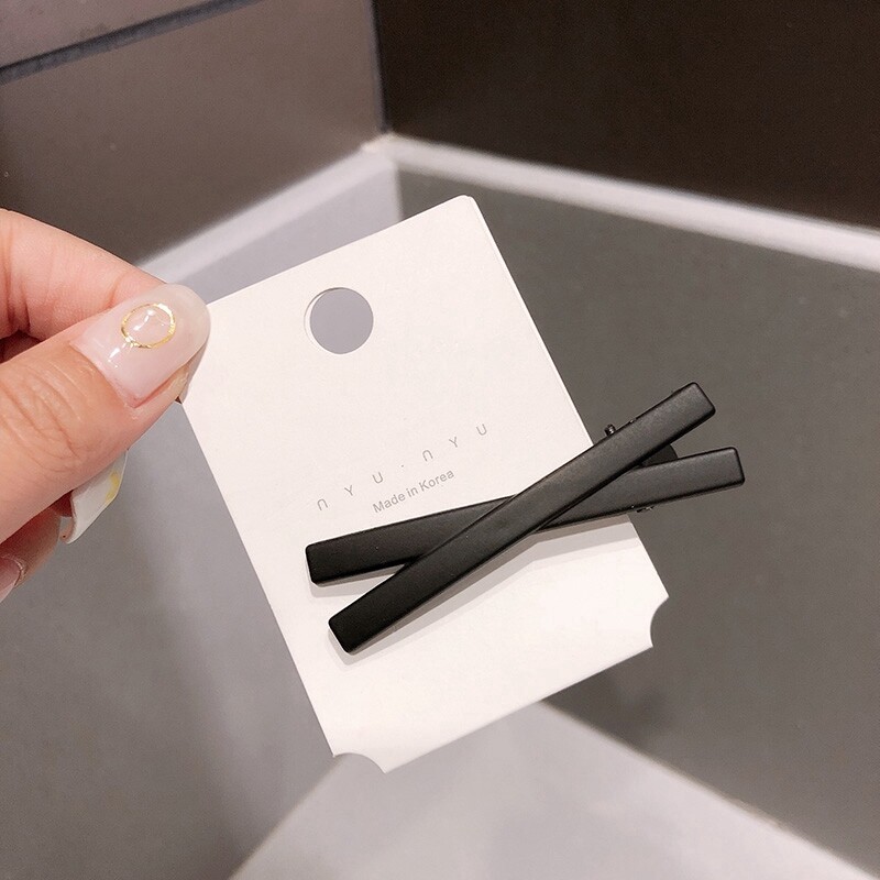 [ACC]Korean Color Cross Hairclip hairpin Geometric Matte hair pin hair clip Sweet Girl Jewelry Accessories hair accessories women