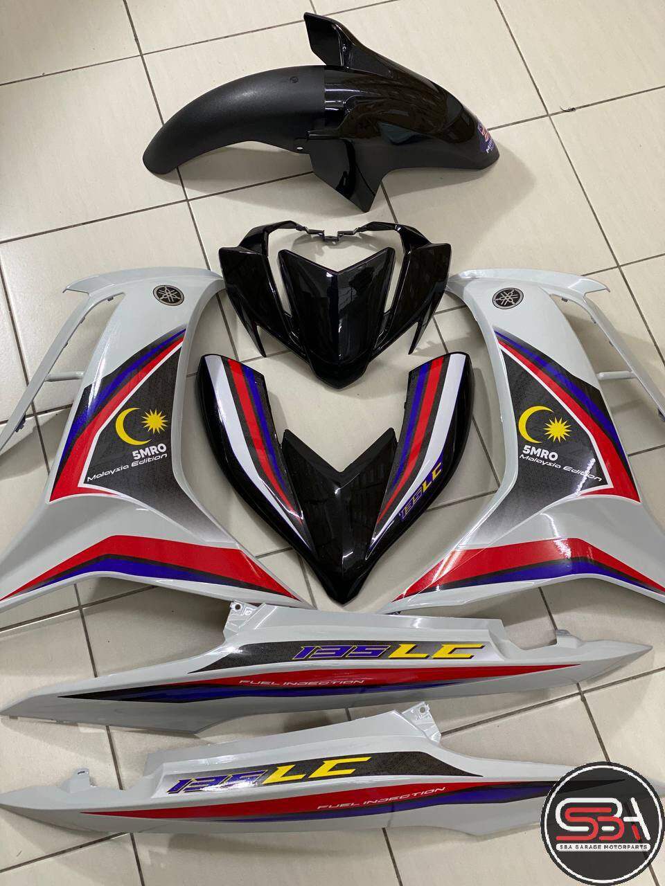 COVERSET BODYSET LC135 LC V8 5 MILLIONTH ROLL OUT 5MRO BLACK FUEL INJECTION FI YAMAHA SIAP TANAM