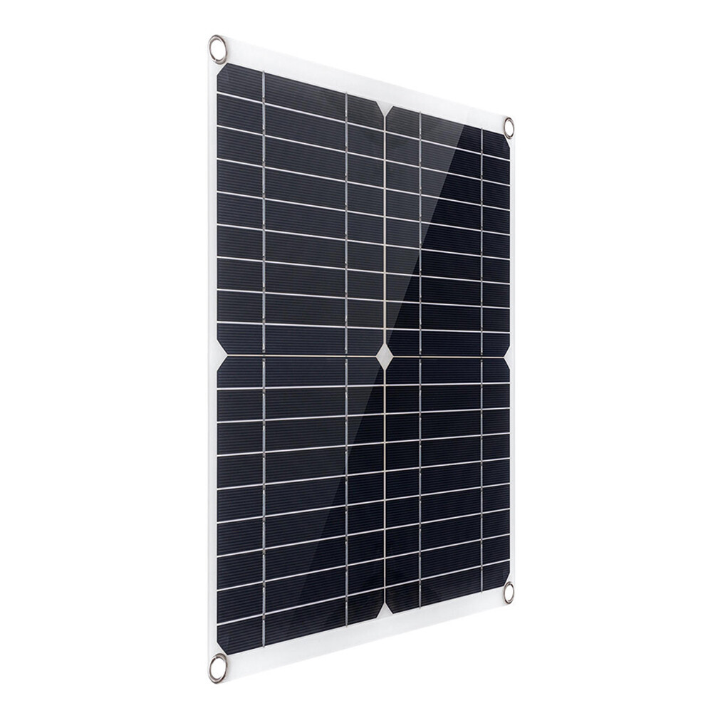 Bộ Tấm Pin Năng Lượng Mặt Trời 200W Bộ Điều Khiển Sạc Năng Lượng Mặt Trời 12V Với 100A Bộ Điều Khiển Tấm Pin Năng Lượng Mặt Trời Đầu Ra USB Kép 5V Cho Thuyền Caravan