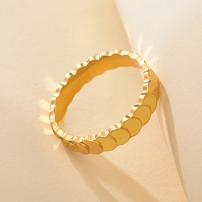 Yuki's Stainless Steel Rings for Women Girls Fashion Wedding Plain Band Knuckle Stacking Midi Rings Gold Wedding Band Comfort Fit Rings
