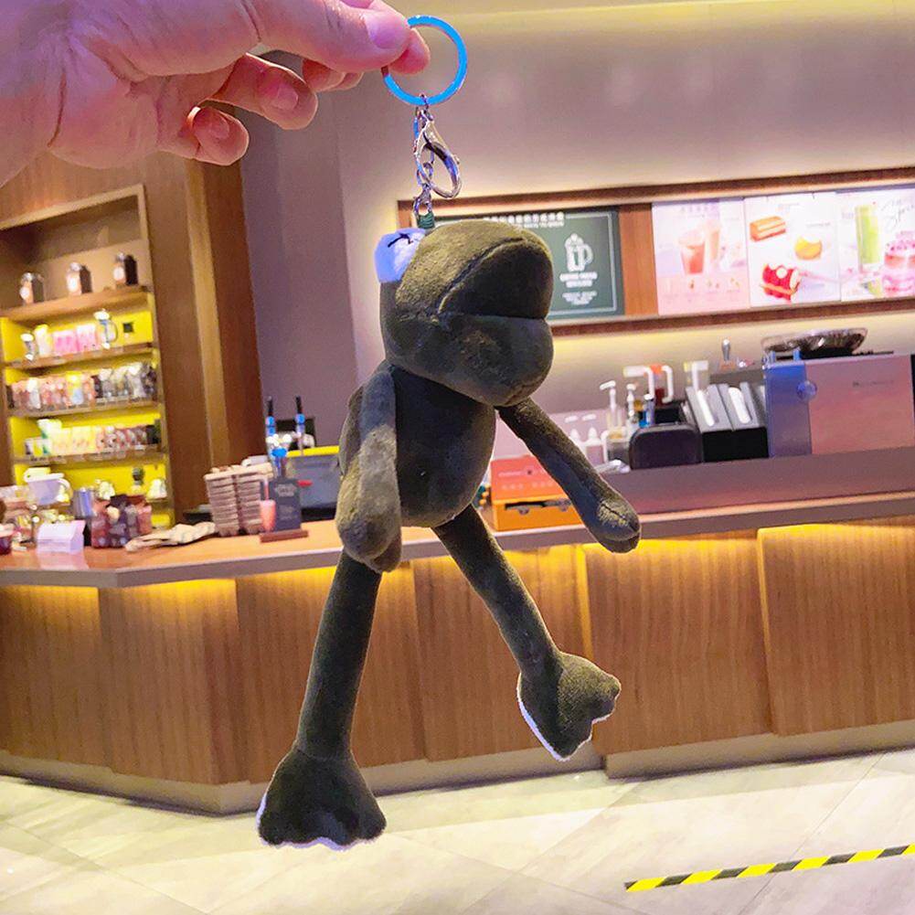 JaneDream 1PC Female Long Legged Frog Plush Doll Pendant Girl Doll Plush Couple Car Key Chain