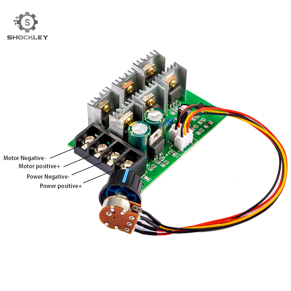Shockley Bộ Điều Khiển Tốc Độ Bơm Động Cơ PWM DC9-55V DC Bộ Điều Khiển Tốc Độ Công Suất Cao 40A 2000W 9V 12V 24V 36V 48V