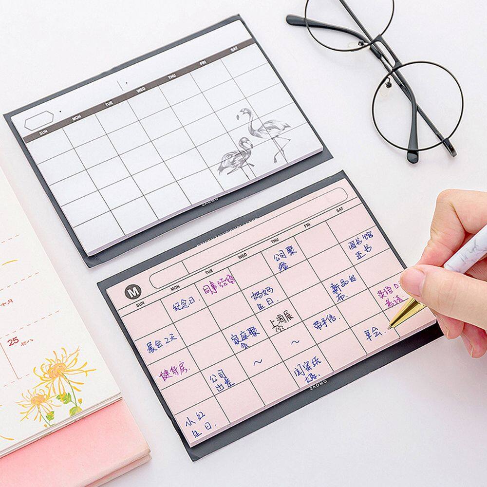 MMLUCK Giấy Kế Hoạch Tóm Tắt Đơn Giản Hiệu Quả Làm Việc Giấy Viết Văn Phòng Phẩm Sổ Ghi Chép Kế Hoạch Tháng Nhật Ký Học Sinh Sổ Ghi Chép Lịch Trình Để Bàn Sổ Kế Hoạch