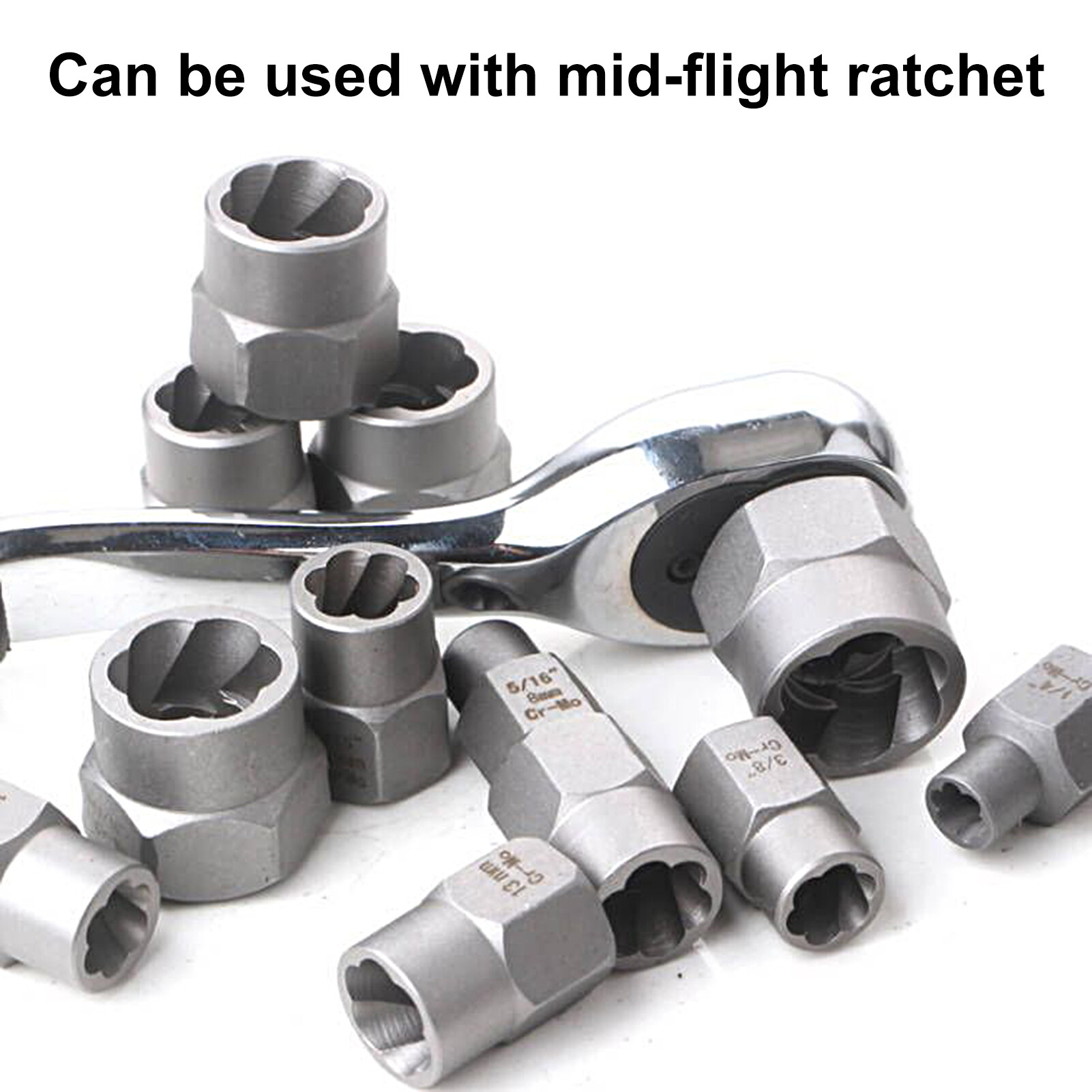 14 Chiếc Dụng Cụ Tháo Đai Ốc Bộ Dụng Cụ Tháo Đai Ốc Bu Lông Bị Hư Hỏng Độ Cứng Cao Cho Dụng Cụ Tháo Đai Ốc Nhà Xưởng Chống Mài Mòn