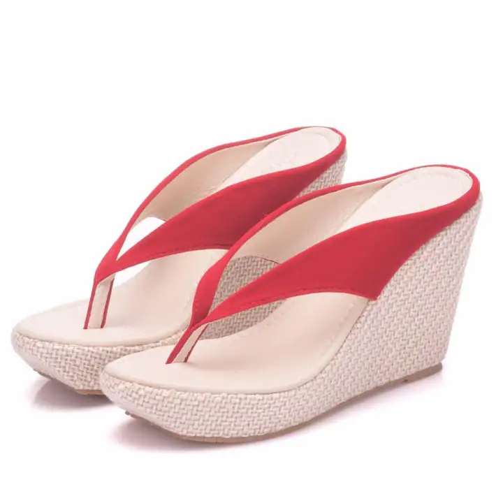 pink wedge flip flops