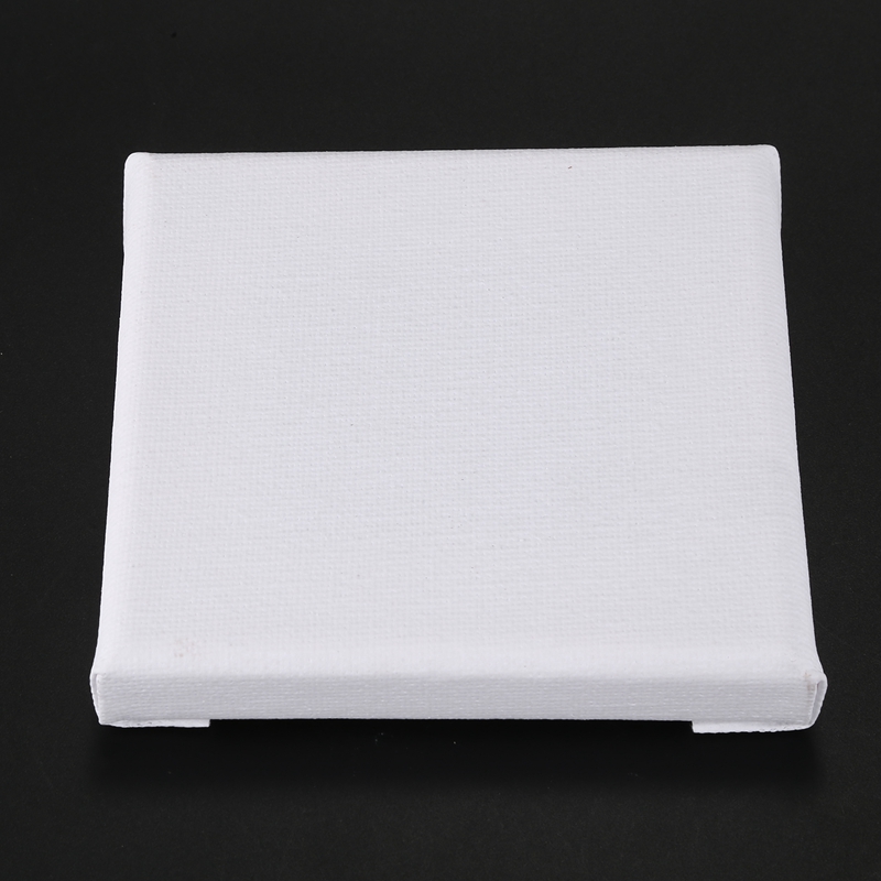 10Pcs/Set White Blank Art Boards Mini Stretched Artist Canvas Art Board ...