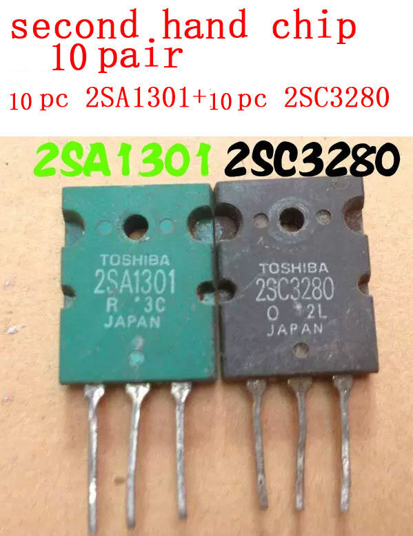 10 pairs second hand 2sa1301 2sc3280 tube chip