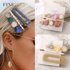 ★FINE TOO★ 3 Cái/bộ Hàn Quốc Dễ Thương Kẹp Tóc Công Chúa Dễ Thương Ngọc Trai Kẹp Tóc Bé Gái Phụ Nữ Phụ Kiện Tóc Quà Tặng