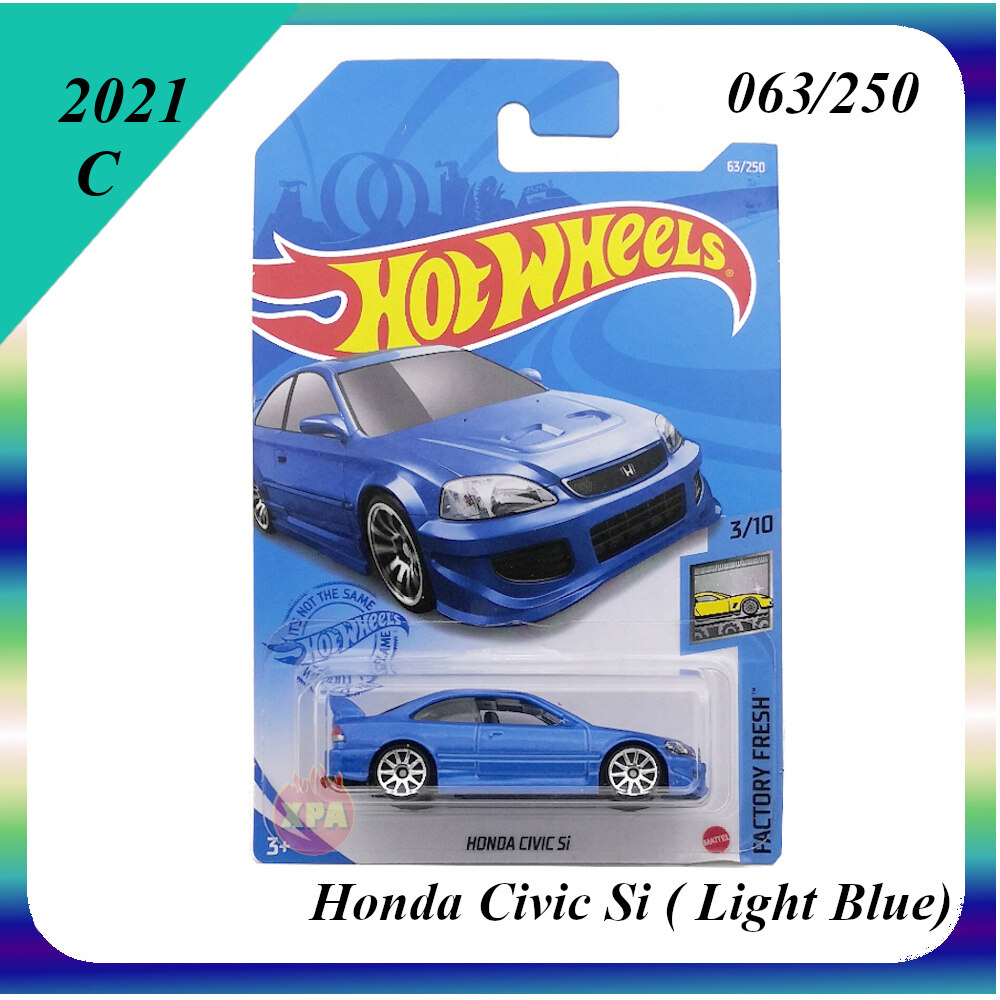 Hot Wheels JDM Diecast Cars Honda Civic Si ( Sky Blue) 2021 HW Factory