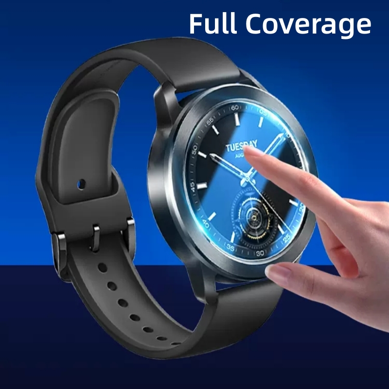 2 cái kính cường lực cho Xiaomi đồng hồ S3 HD trong suốt bao phủ toàn màn hình bảo vệ cho Xiaomi Xiaomi đồng hồ S3