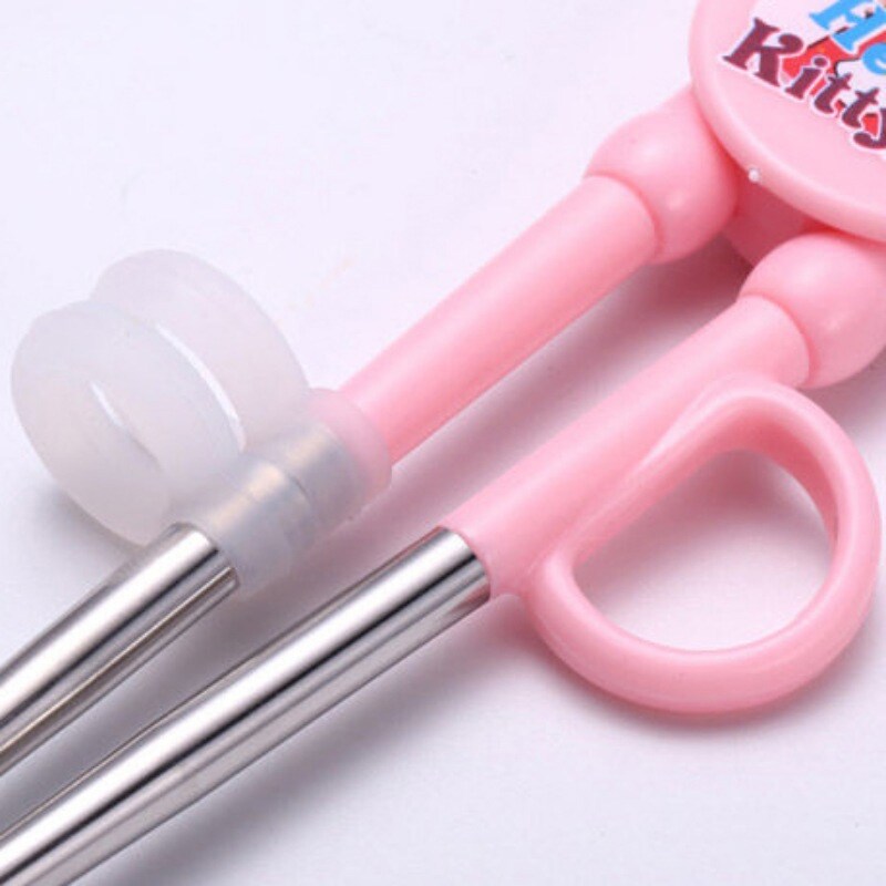 Baby Training Equipment Set Kids Learning Tableware, Stainless Steel Practice Chopsticks Fork Spoon Household Tableware