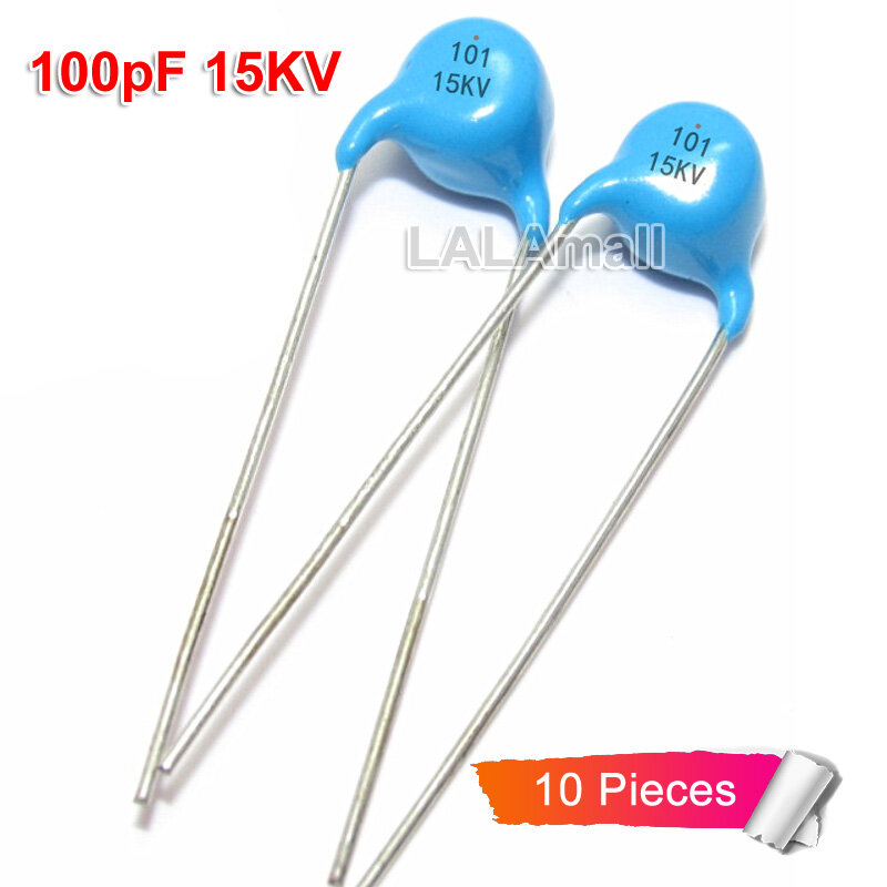 10pcs 100pf 101 101k 10kv 15kv high voltage ceramic capacitor pitch 7.5mm new original