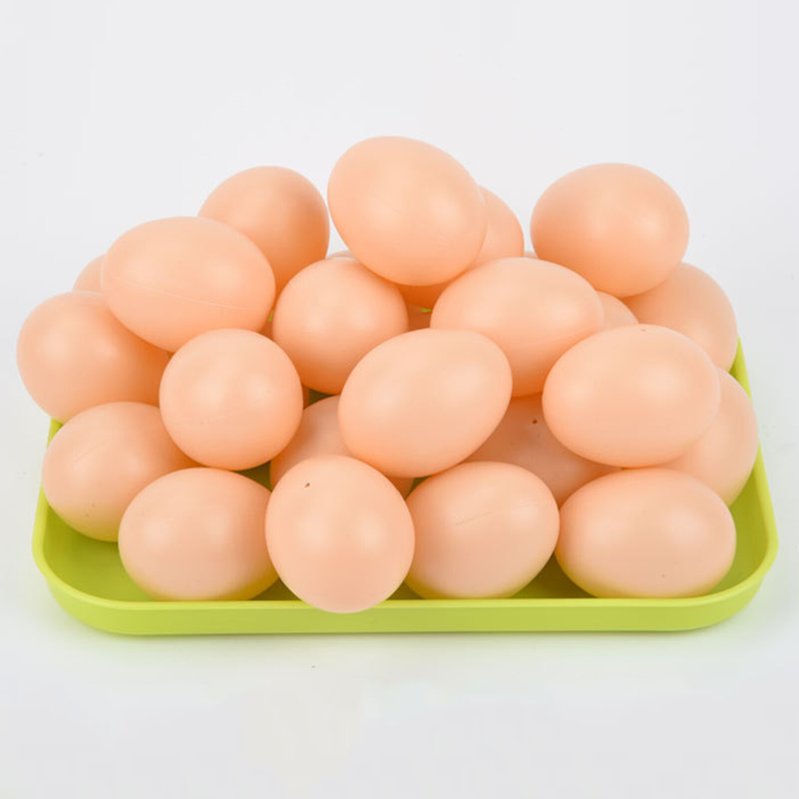 Sanwood® 4Pcs Fall Resistant Artificial Egg Smooth Surface Plastic Realistic DIY Easter Compact Chicken Egg for Kids 4Pcs Novel Small