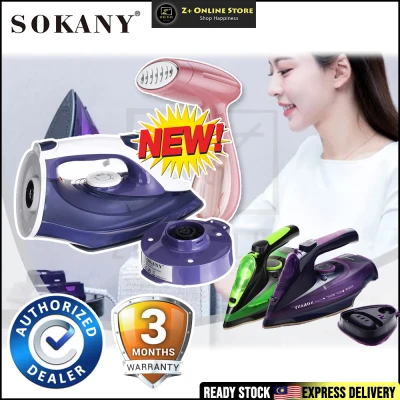 Z PLUS Sokany Electric Cordless Handheld Portable Garment Steam Iron 2085/2086 Wireless Steamer Clothes 5 speed Adjustable Temperature