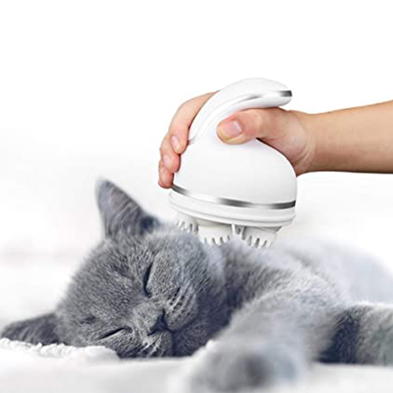 Cat Head Massager Electric Scalp Muscle Massager 3 Modes Handheld Rechargeable Head Scratcher Massager for Dogs Pet