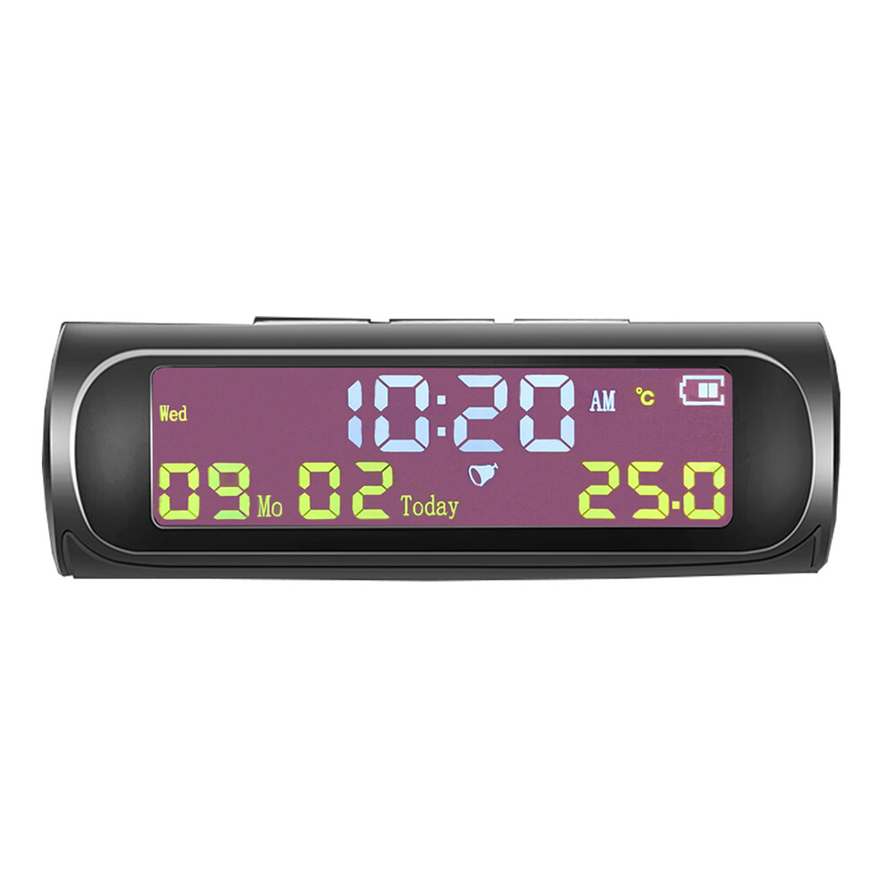 Đồng Hồ Kỹ Thuật Số Xe Hơi LCD Năng Lượng Mặt Trời TPMS Look Với Ngày Trong Xe Hiển Thị Nhiệt Độ