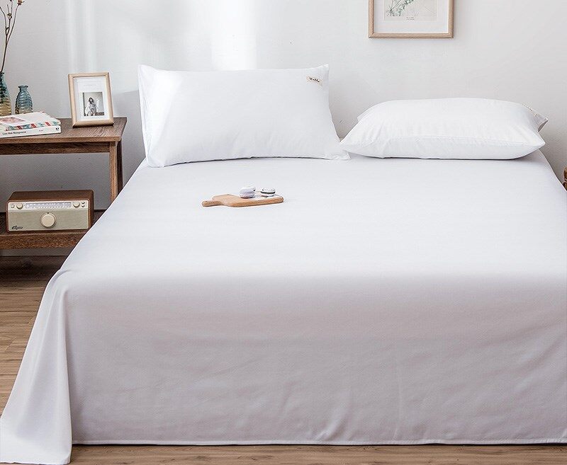 Ga Trải Giường Cotton Đã Giặt Sạch, Màu Trơn