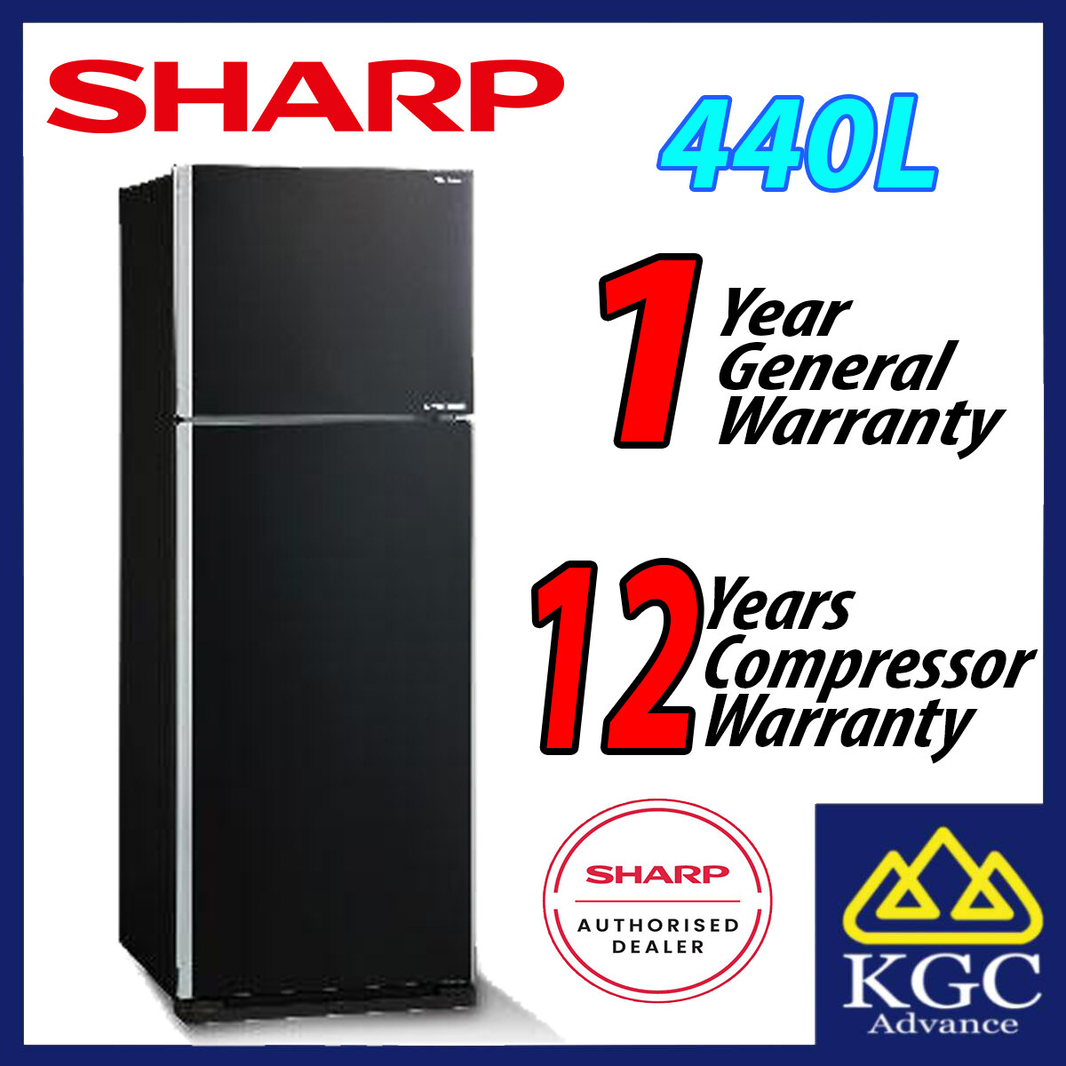 sharp fridge 440l