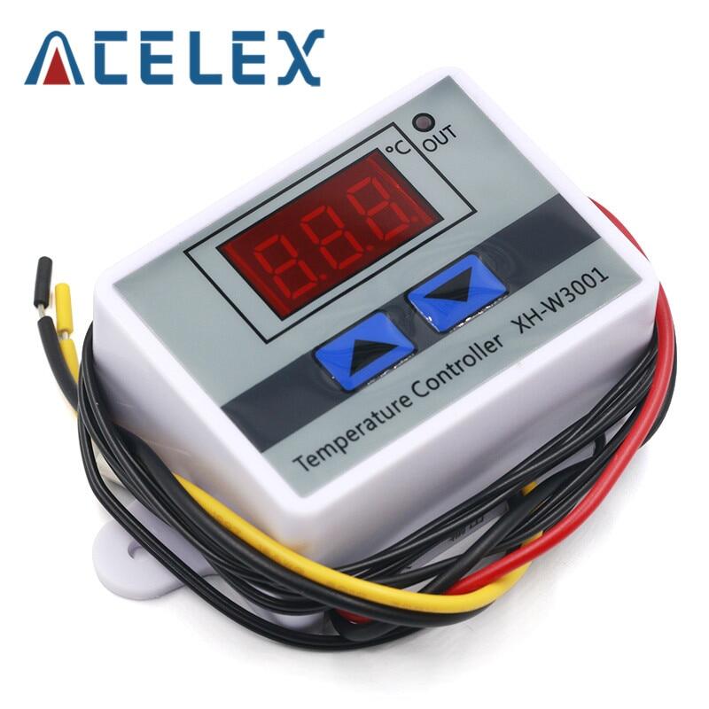 10a 12v 24v 220vac Led Temperature Controller Xh-w3001 For Incubator Cooling Heating Switch Thermostat Ntc Sensor