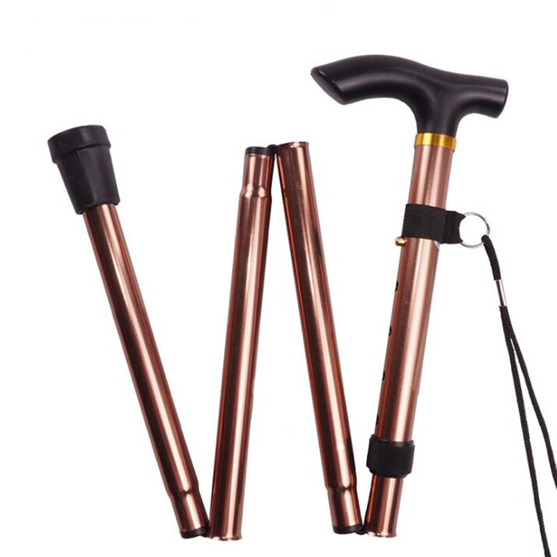 Mode Shop Aluminum Alloy Walking Sticks Folding Telescopic Walking Sticks The Elderly Outdoor Climbing Ultralight Walking Stick