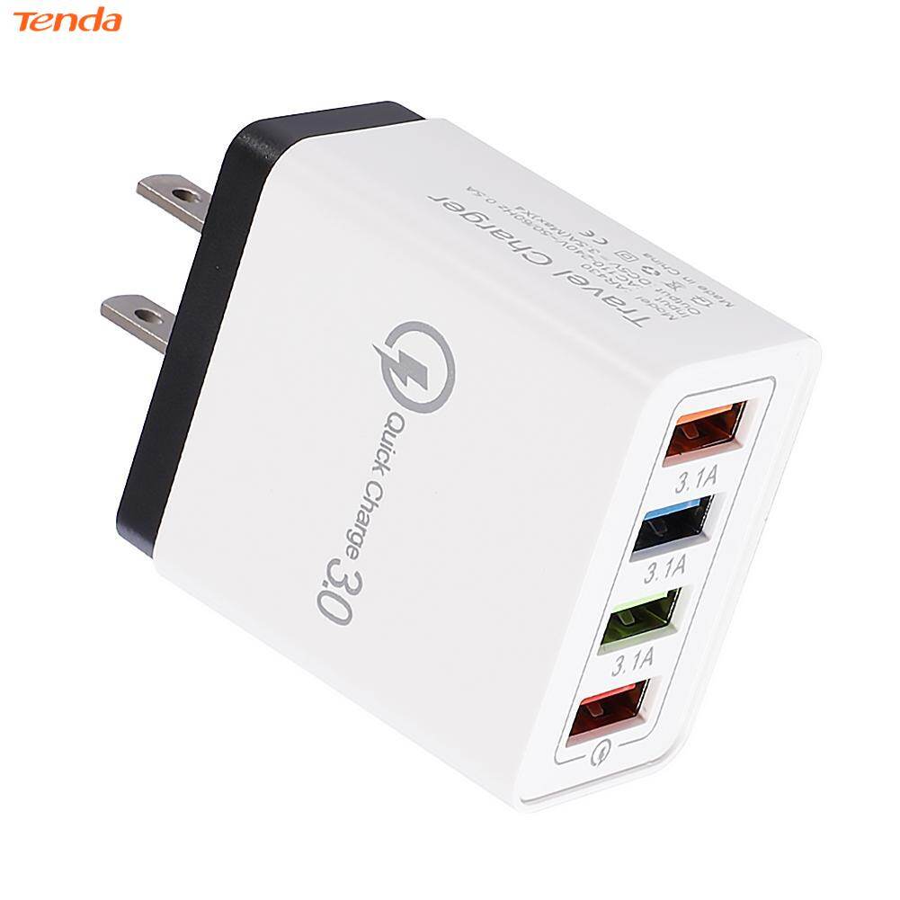 Bộ sạc màu usb thông minh 4 cổng di động, sạc điện thoại du lịch sạc nhanh 3a mỹ cắm adapter, phổ thông