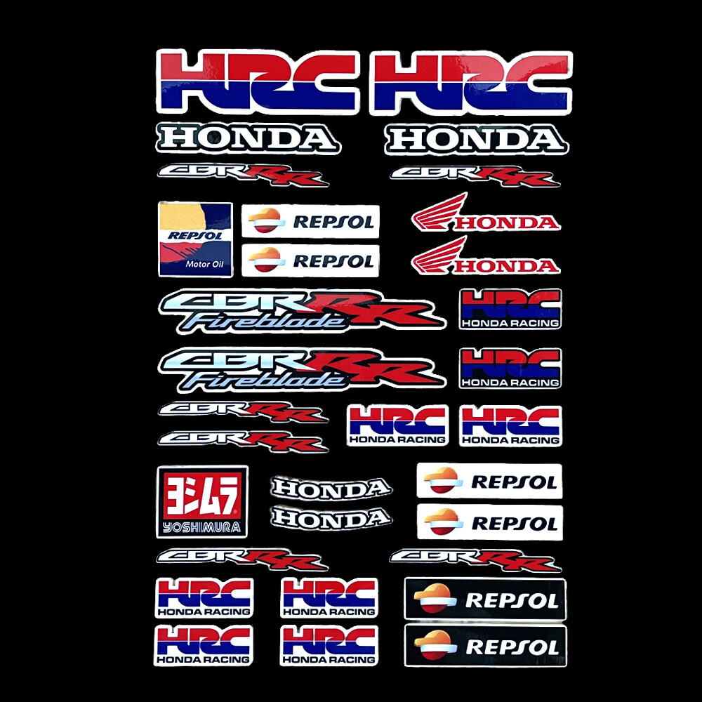 Phản Quang Mũ Bảo Hiểm Đề Can Dán Dành Cho Honda HRC Racing