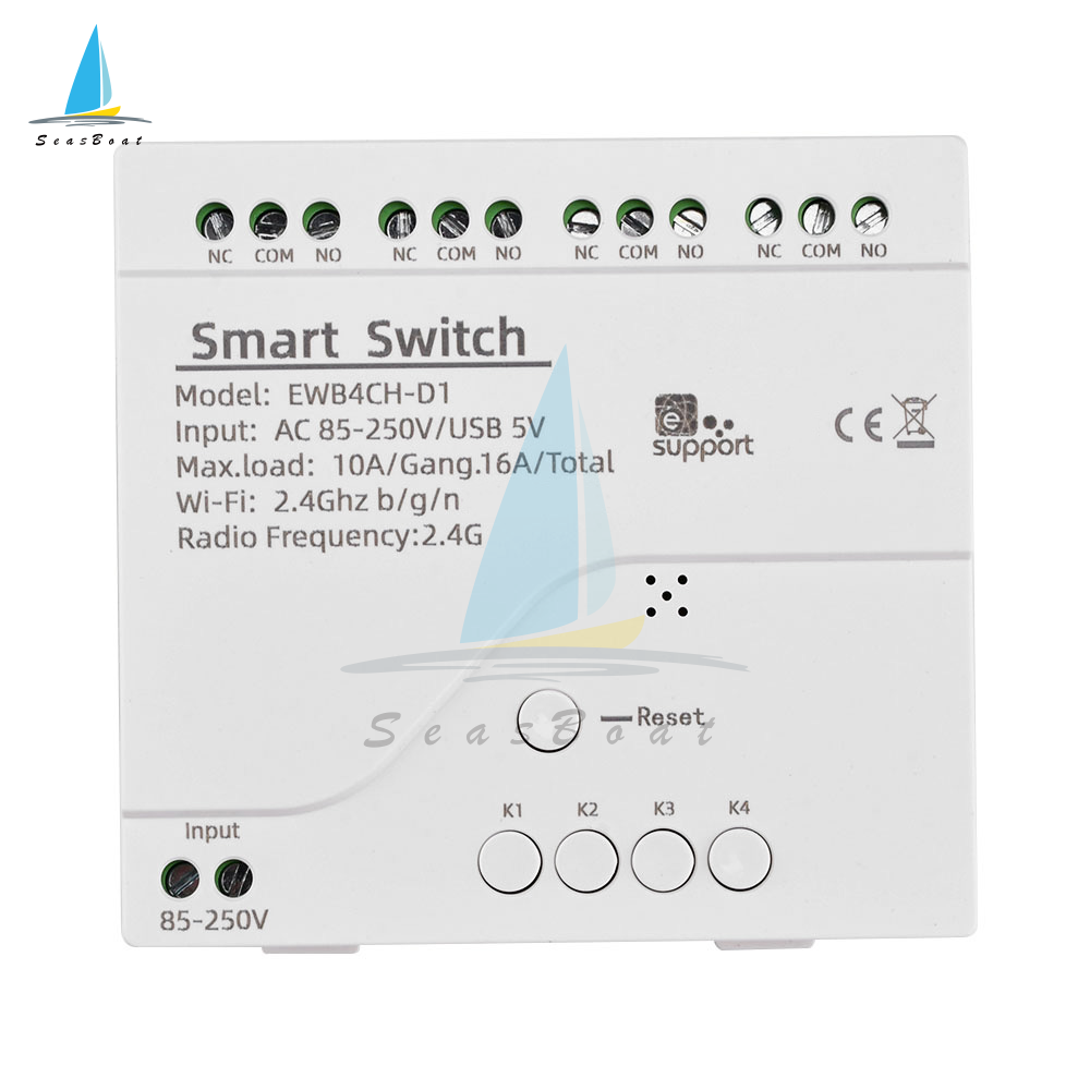[Seasboat] Portable Wireless Remote Control WiFi Intelligent Switch AC85-250V Receiver Smart Home Auto Module Wifi Switcher