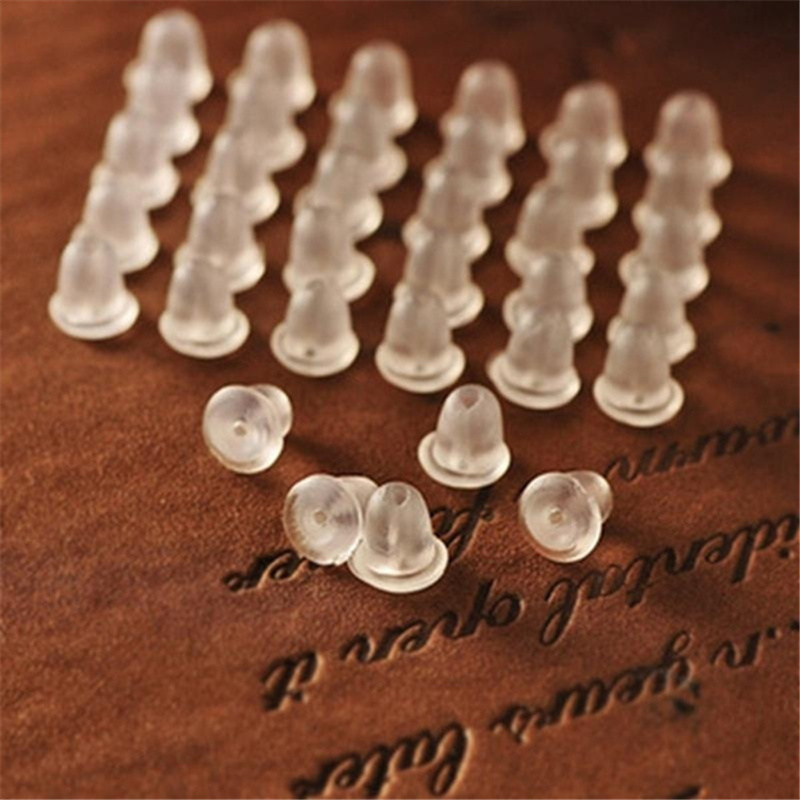 500/1000 Chiếc Bông Tai Cao Su Silicon Mềm Nút Chặn Lưng Cho Bông Tai Đinh Tán Tự Làm Bông Tai, Phát Hiện Phụ Kiện Ống Tai Phích Cắm