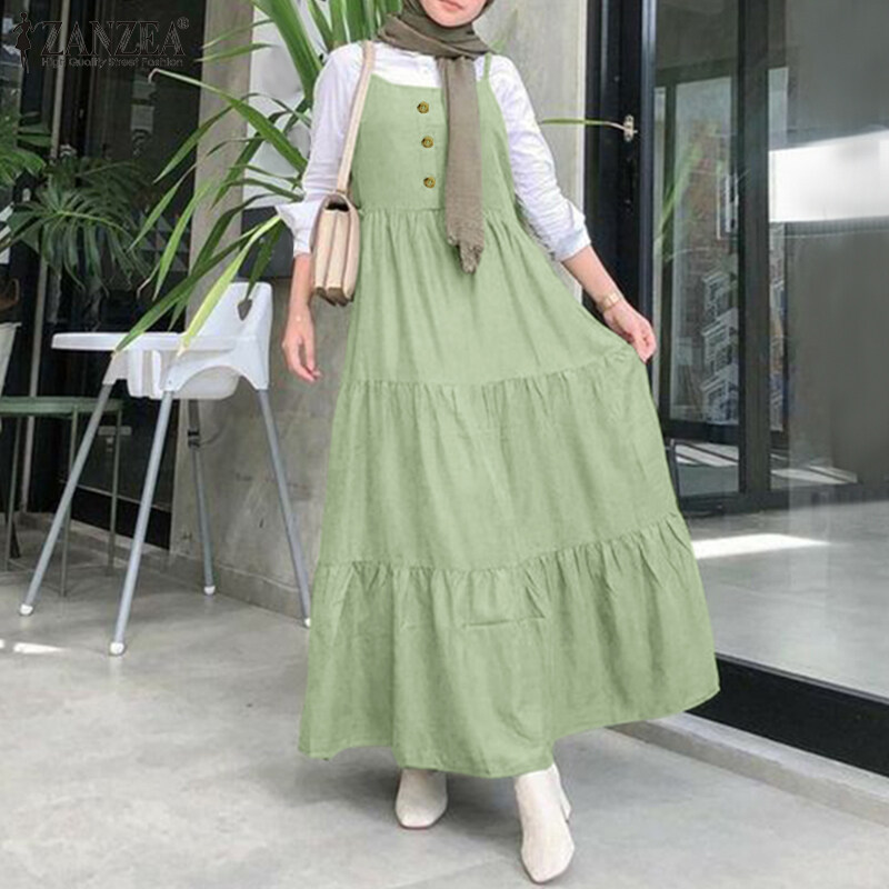 Pinafore shop dress muslimah