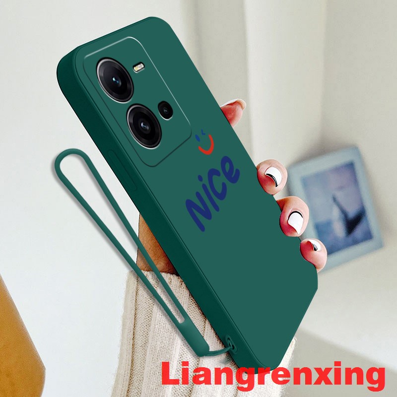 ốp lưng ốp lưng Vỏ Ốp mềm Vivo Y35 4G 2022 vỏ điện thoại bảo vệ Silicone lỏng mịn vỏ Cản Sốc chống sốc thiết kế mới ytnc01 viền vuông cute đẹp viền vuông cute