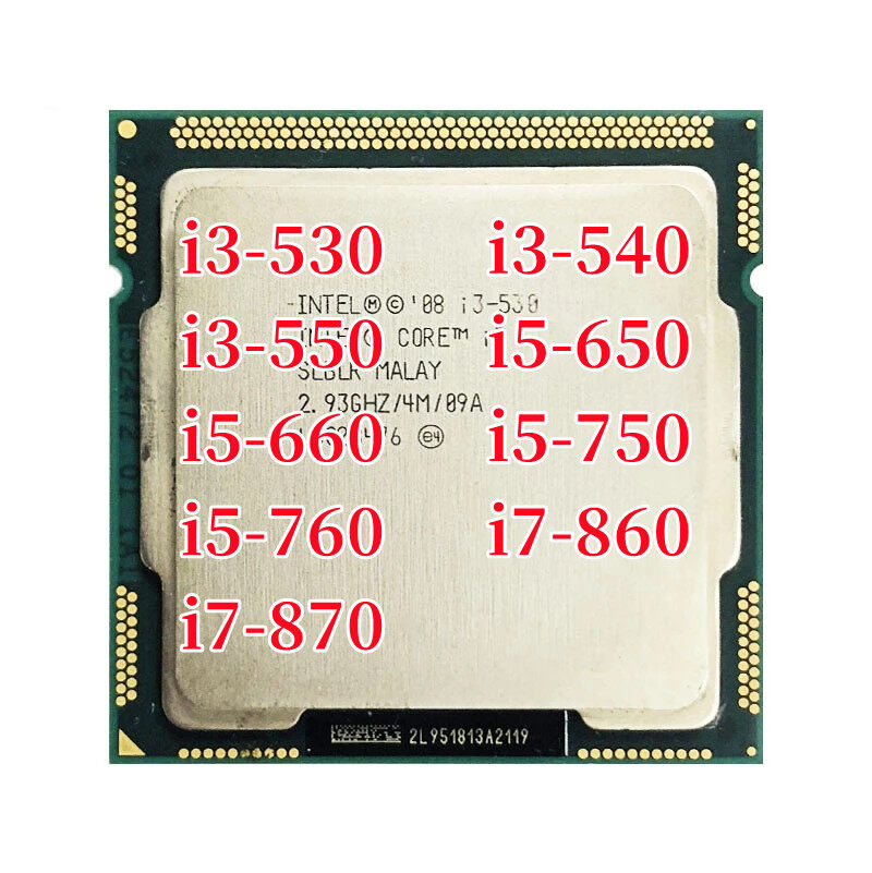 Core i3-530 i3 530 i3 540 i3 550 i5 650 i5 660 i5 750 i5 760 i7 860 i7 870 dual-core cpu processor 4m 73w lga 1156