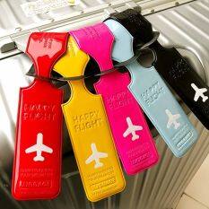 BELLERY Đầy màu sắc Unisex Thẻ Vali Da PU Thẻ tên hành lý Nhãn Túi xách Thẻ lên máy bay Phụ kiện du lịch Thẻ Hành Lý Thẻ Vali máy bay