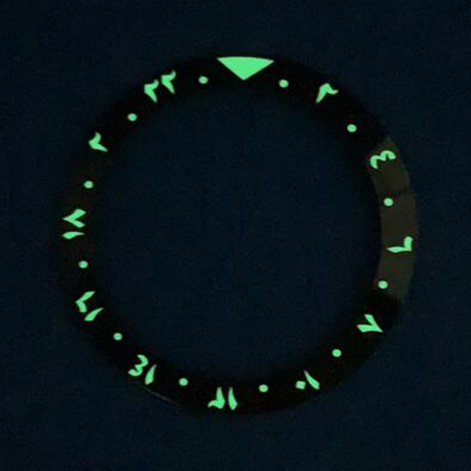 Arabic Font Green Luminous Ceramic Watch Bezel Watch Accessories Outer Diameter 38mm Inner Diameter 30.5mm