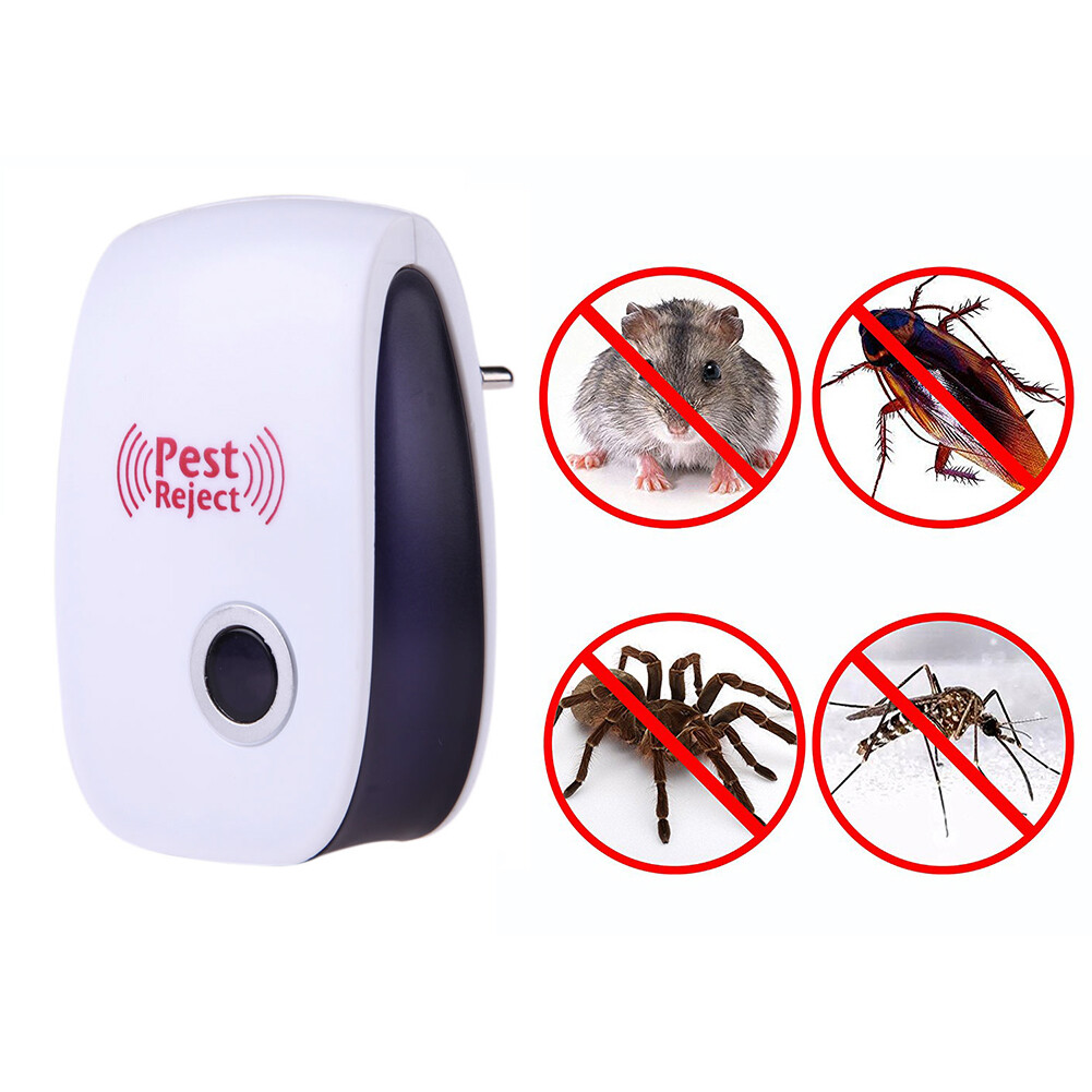 EU Plug Electronic Pest Repeller Ultrasonic Rejector Mosquito Rat Repellent
