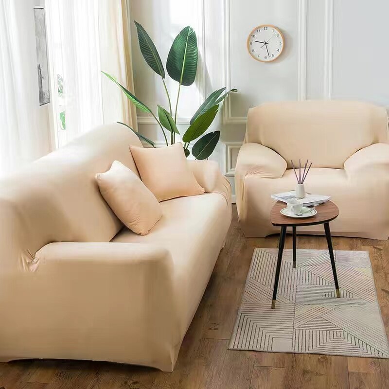 new color solid slipcovers sofa skins sofa cover for living room 1/2/3