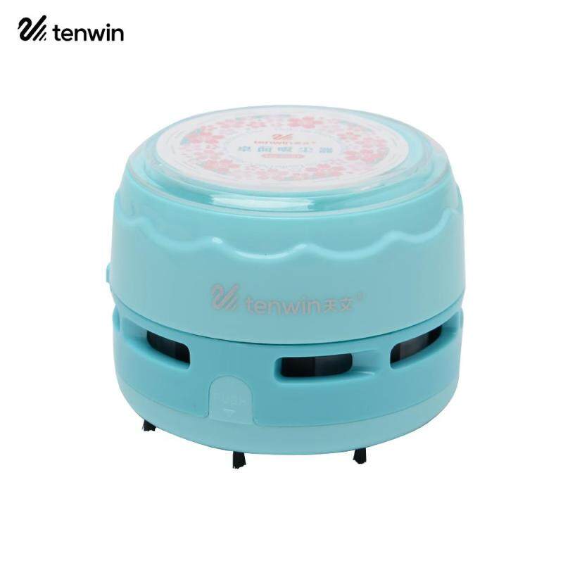 tenwin Mini Cute Desktop Table Vacuum Cleaner Battery Operated Dust Collector Portable Handheld Cordless Corner Sweeper for Home Office Keyboard Cleaning Singapore