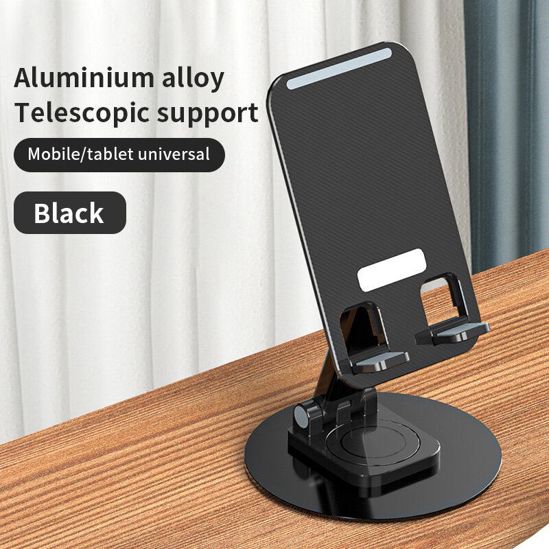 MC 360 Rotatable Flat Phone Stand Nonslip Aluminum Foldable Handphone