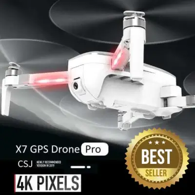 4K 5G Remote Control Drone CSJ-X7GPS Brushless 4K Drone with Camera 5G Wifi FPV Foldable Auto Return Optical Flow Positioning Gesture Photo MV Editing GPS Quadcopter with 2 Battery a Handbox (White)