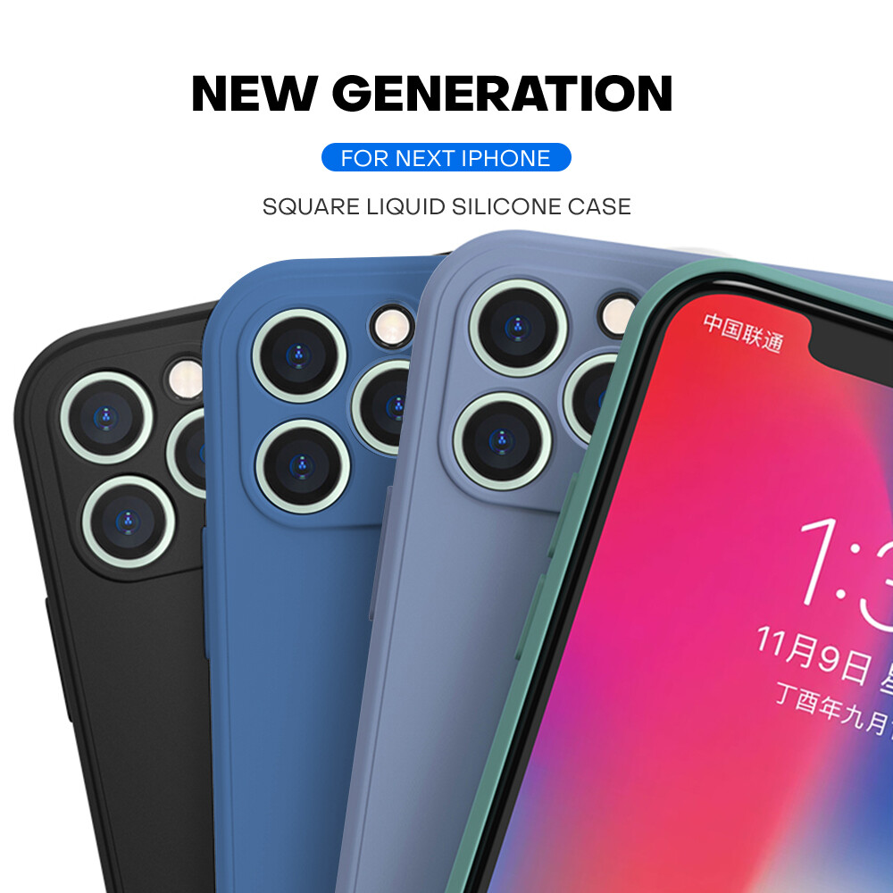 Ốp lưng hontinga cho iPhone 6 6S 7 8 Plus SE 2020, Ốp lưng hoạt hình 6 + 6S + 7 + 8 +, Ốp lưng điện thoại Original Soft Square Liquid Silicone, Ốp lưng bảo vệ chống sốc cho máy ảnh cô Gái Cho Phụ Nữ