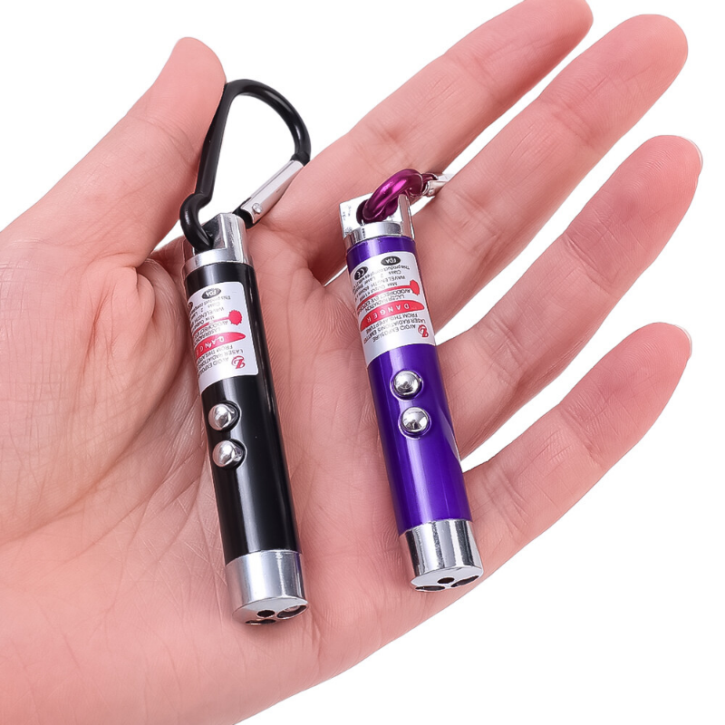 Multi-function Led Keychain Flashlight 3-In-1 Mini Ultraviolet Torch Lamp Portable Emergency Tactical Flashlight
