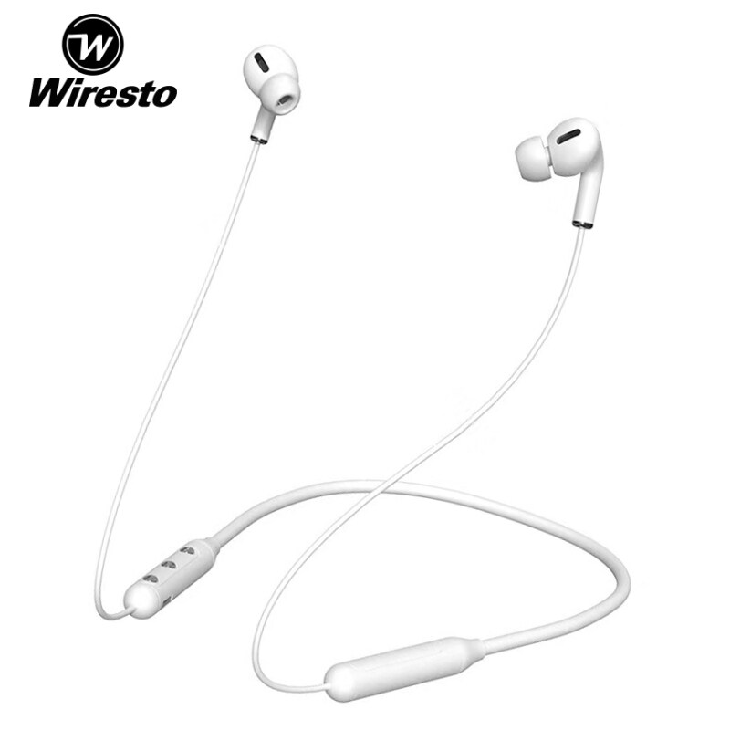 Wiresto TWS Dual Sports Wireless Earphone Earbuds Bluetooth Earphone Stereo In-ear Headphone with Mic Neckband Magnet Design For Xiaomi Huawei Singapore