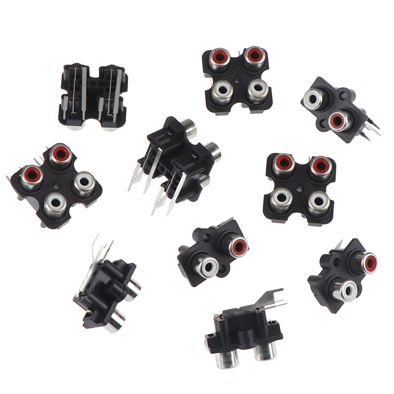 Sissi 5 Cái Giắc Cắm Âm Thanh Nổi RCA Cái 2/4 Lỗ Giắc Cắm Đầu Vào Âm Thanh AV
