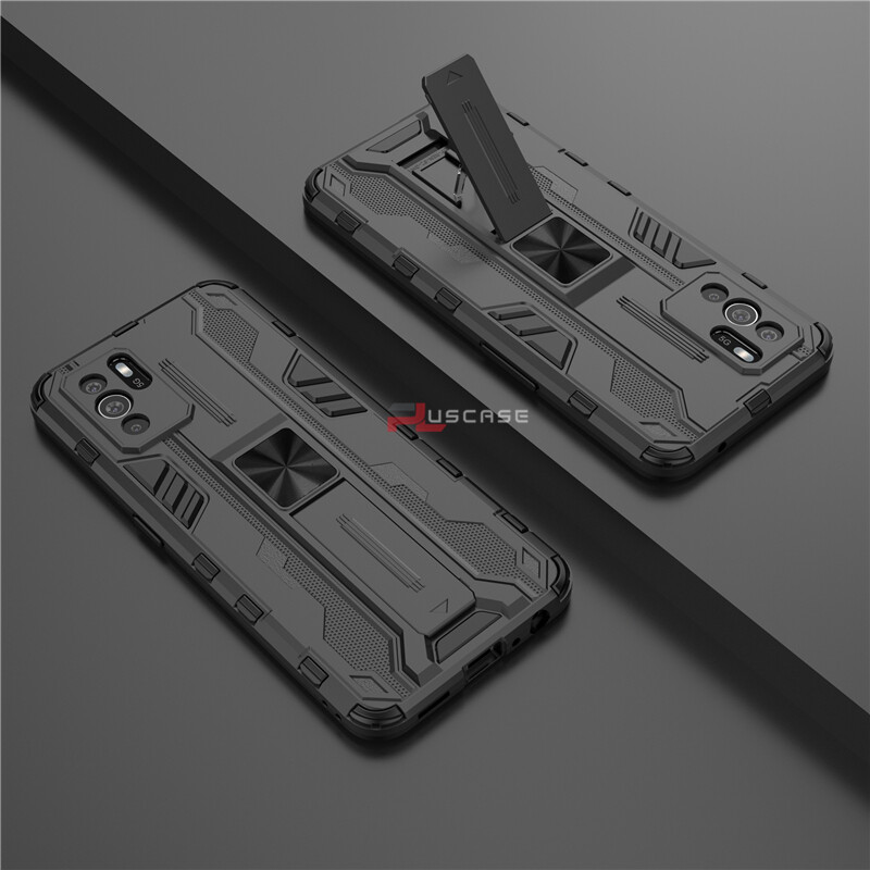 PlusCase for OPPO Reno6 Z 5G Case Shockproof Kickstand Armor Camera Lens Protector Hard Back Cover