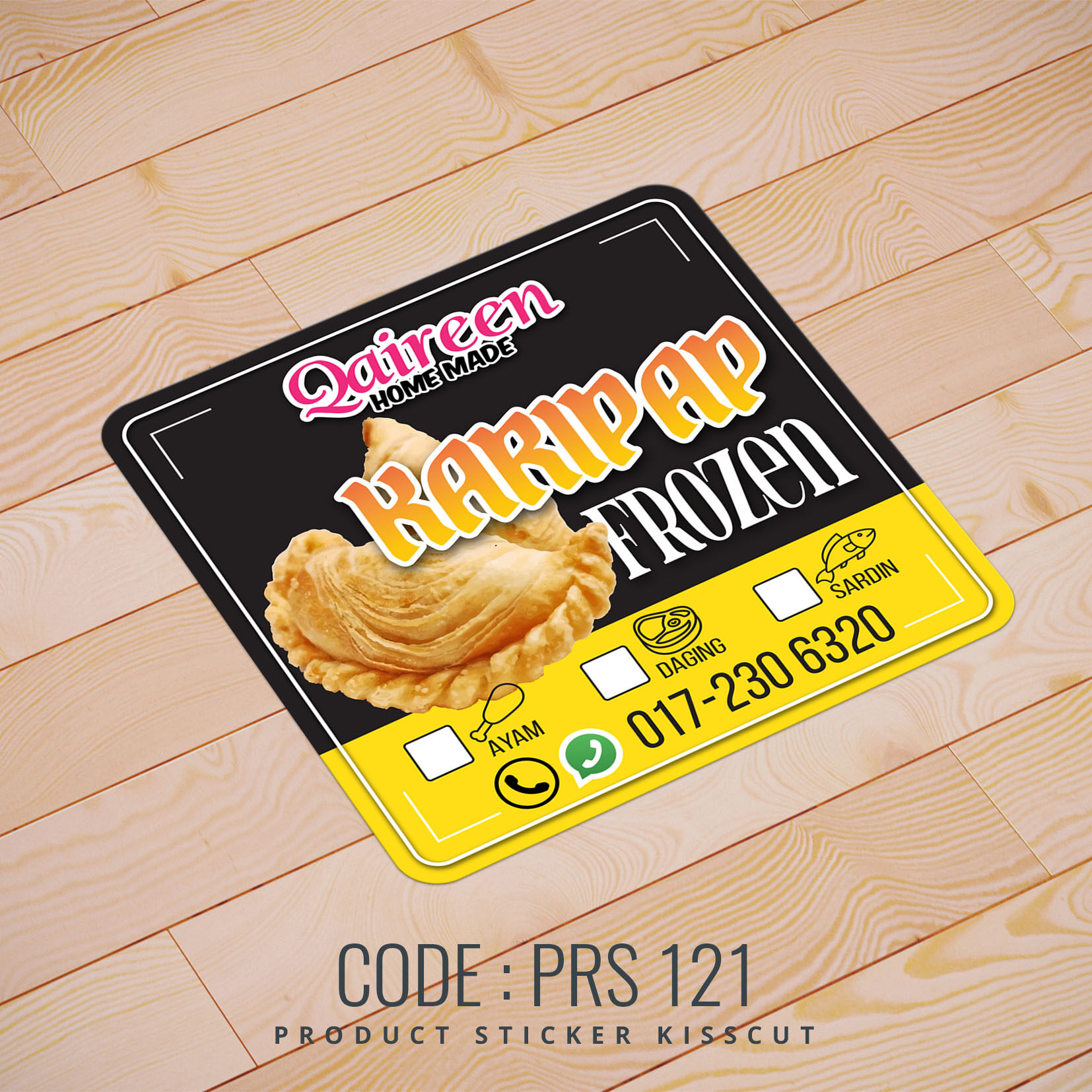 Sticker Karipap Sticker Frozen Food Pau Stiker Makanan Popia Lazada
