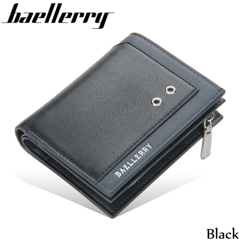 Baellerry Brand Wallet Men Leather Men Wallets Purse Short Male Clutch Leather Wallet Mens Money Bag Quality Wallet