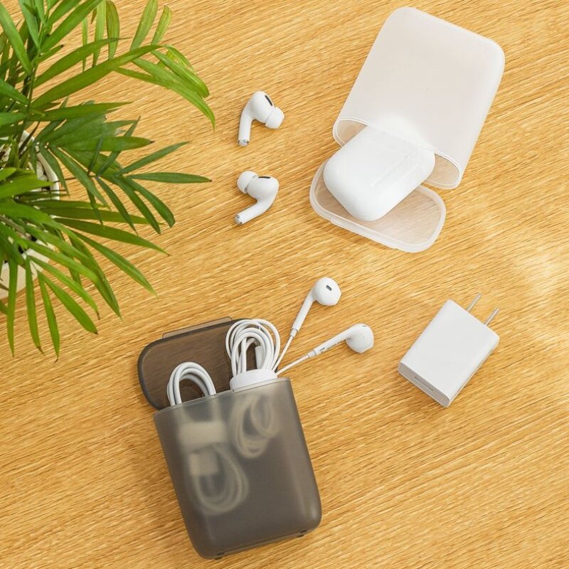 Hộp Đựng Cáp Dữ Liệu Tai Nghe Hộp Sắp Xếp Tiền Xu Trang Sức Nhỏ Ngăn Kéo Đựng Mỹ Phẩm Chống Bụi