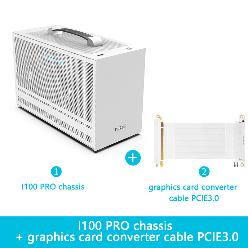 Pccooler i100 pro mini-itx case computer small desktop chassis itx portable support sfx power 30 graphics card pc gaming case