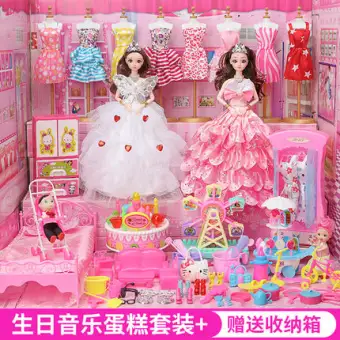 Boneka Barbie Yitianus Set Mainan Putri Perempuan Kotak Hadiah Besar Simulasi Indah Mimpi Rumah Kastil Paket Lengkap Lazada Indonesia